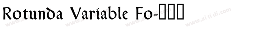 Rotunda Variable Fo字体转换